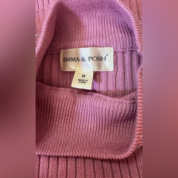 Emma & Posh Sheath Sweater Dress Large Long Sleeve Mock Neck - Picture 2 of 5